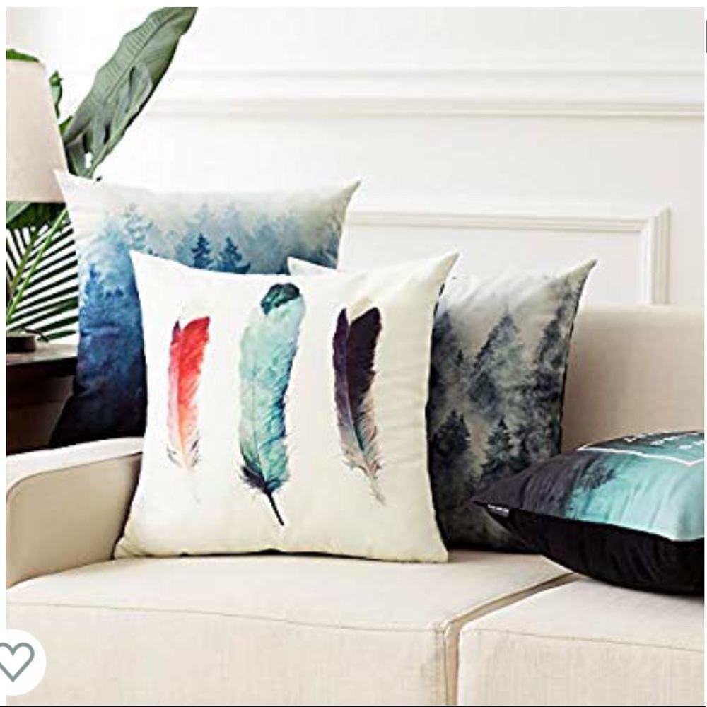Set of 6 Cushion Covers - feathers - Bohemian chic - Picture 2 of 8